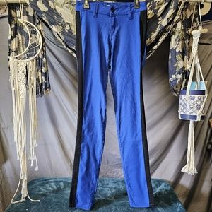4/$20 Y2K YMI | Cobalt Blue & Black Stripes Stretch Jeggings size XS